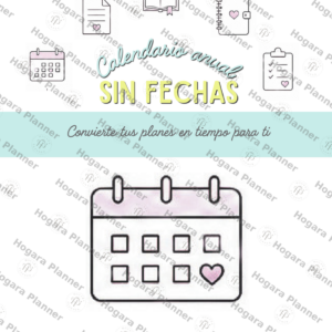 Recambio Calendario Anual Sin Fechas