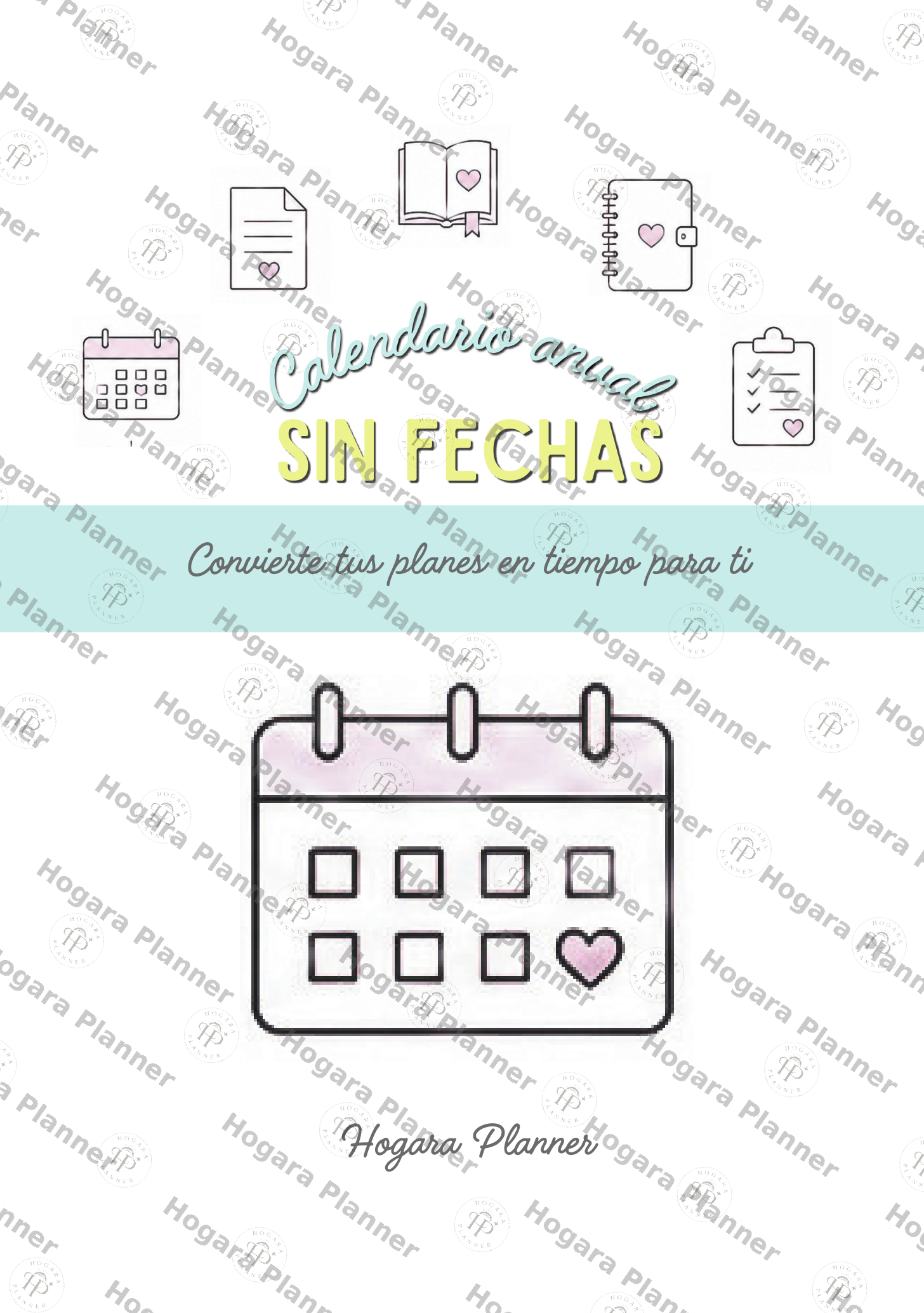Recambio Calendario Anual Sin Fechas