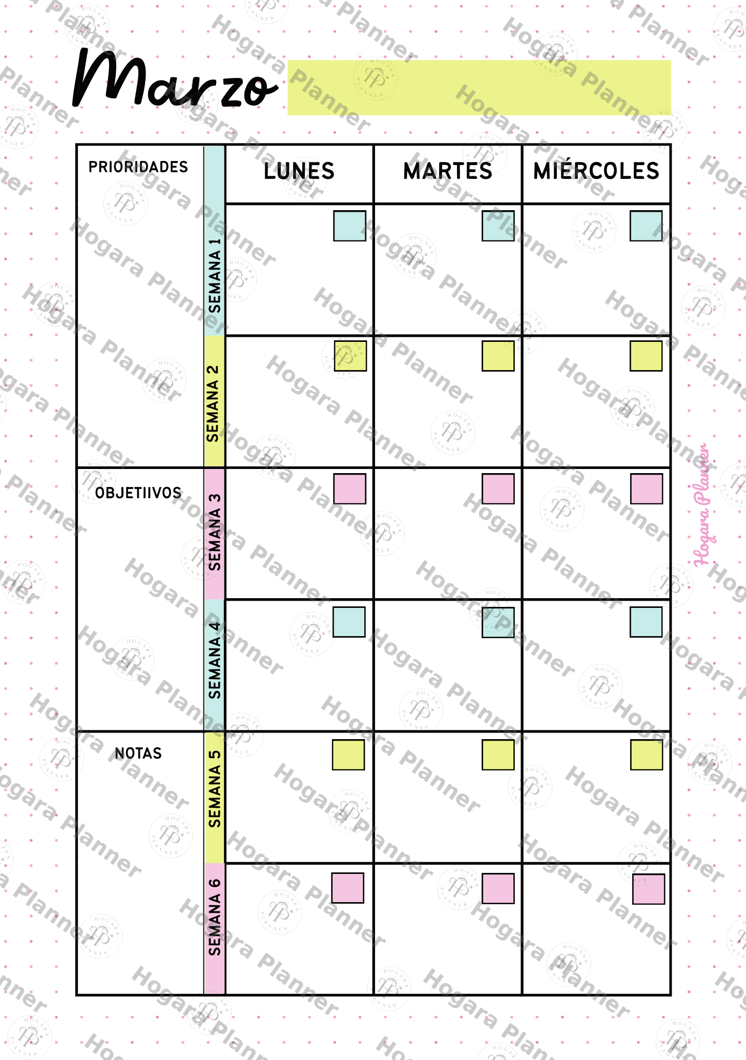 Recambio Calendario Anual Sin Fechas - Imagen 5