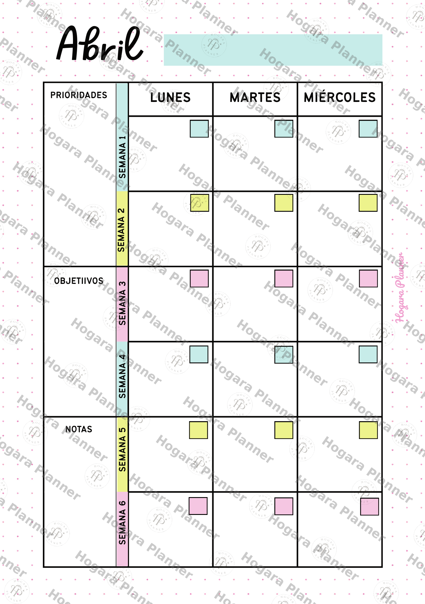 Recambio Calendario Anual Sin Fechas - Imagen 6