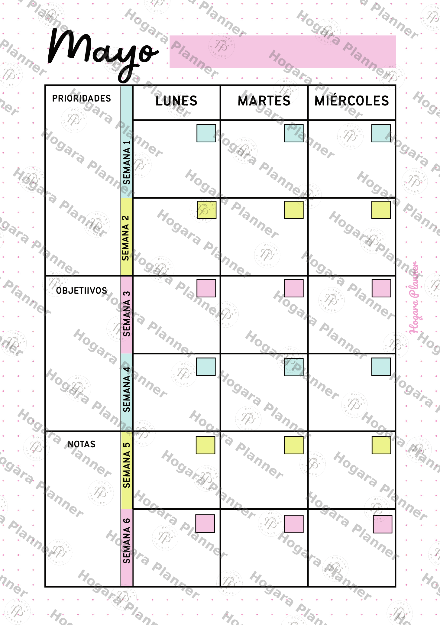 Recambio Calendario Anual Sin Fechas - Imagen 7