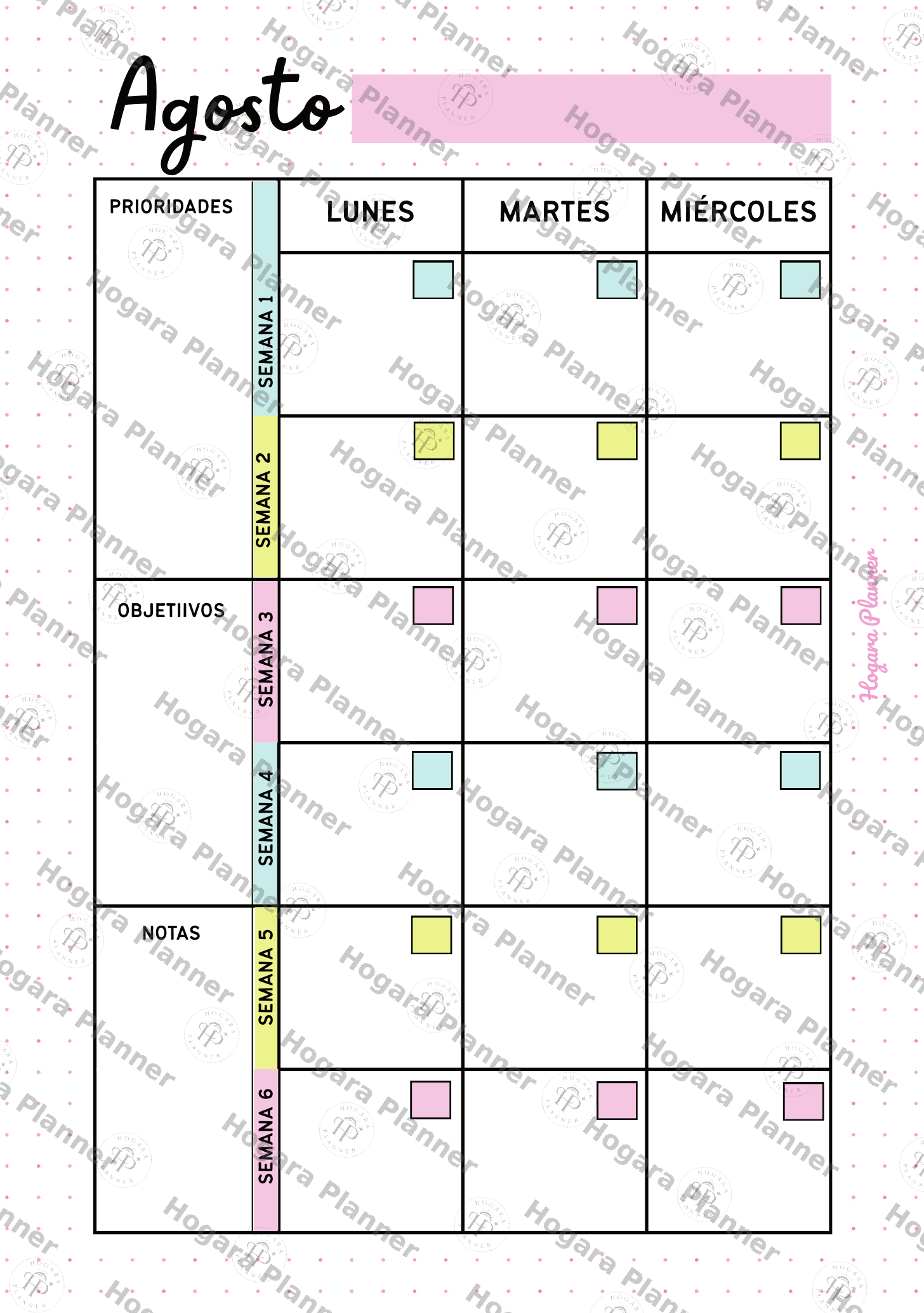 Recambio Calendario Anual Sin Fechas - Imagen 10