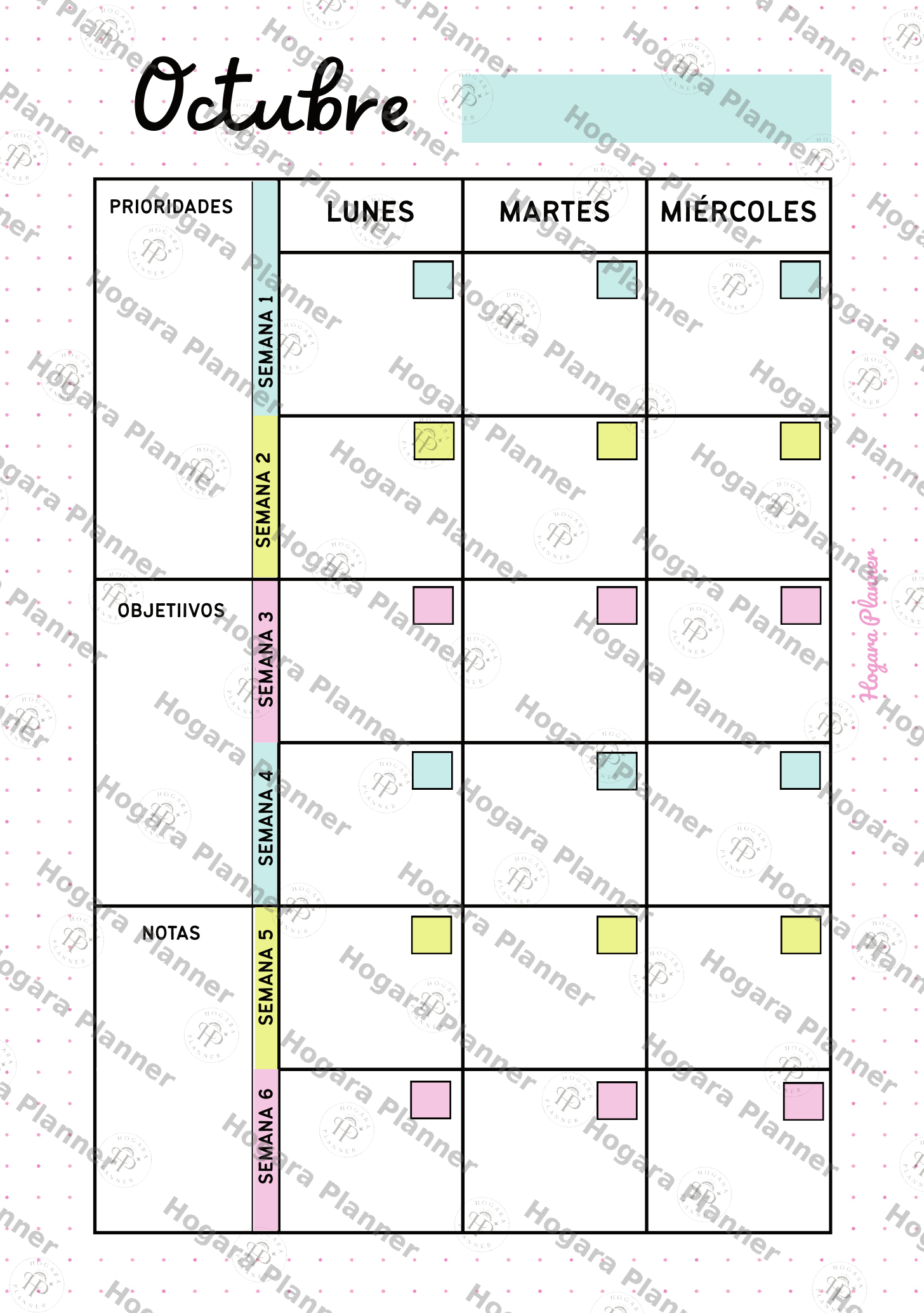 Recambio Calendario Anual Sin Fechas - Imagen 12